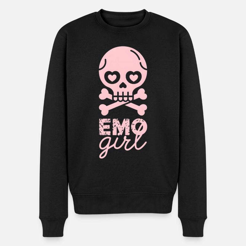 Emo Girl! - Männer Premium Bio Pullover - Schwarz