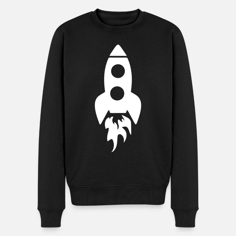 Rakete symbol - Männer Premium Bio Pullover - Schwarz