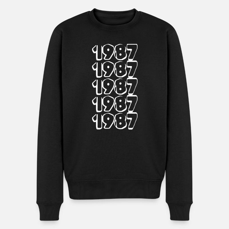 Année 1987 - Pull Premium bio Homme - noir