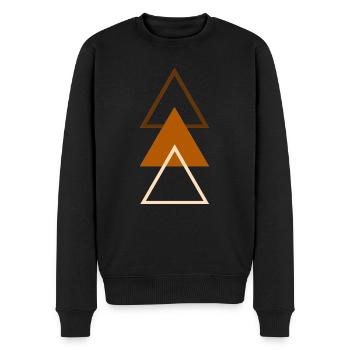 Triangles bruns - Pull Premium bio Homme - noir - Devant - Nico (187cm)
