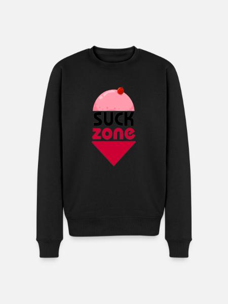 SUCK ZONE - Men's Premium Organic Jumper - black