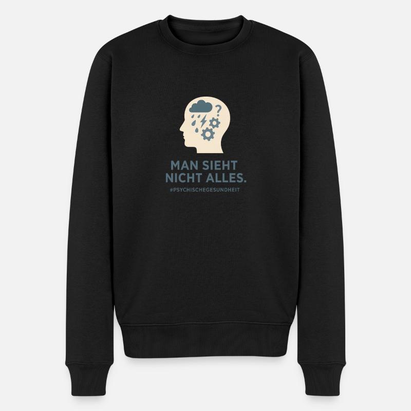 Man sieht nicht alles. - Männer Premium Bio Pullover - Schwarz