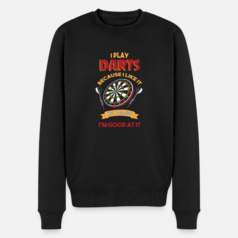 Dart Dartboard Dartpfeil - Männer Premium Bio Pullover - Schwarz