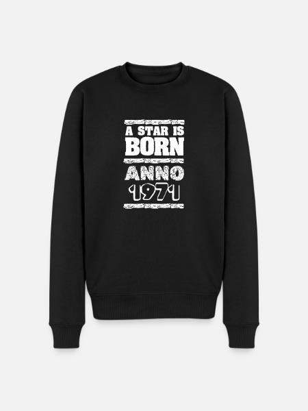 Born in 1971 - Men's Premium Organic Jumper - black