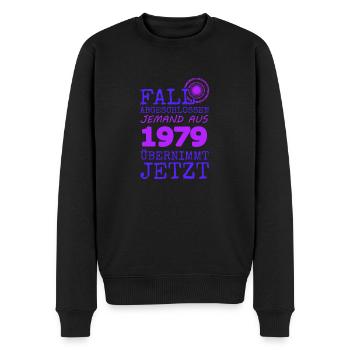 Fall 1979 - Men's Premium Organic Jumper - black - Front - Nico (187cm)