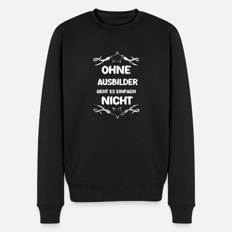 Ausbilder - Männer Premium Bio Pullover - Schwarz