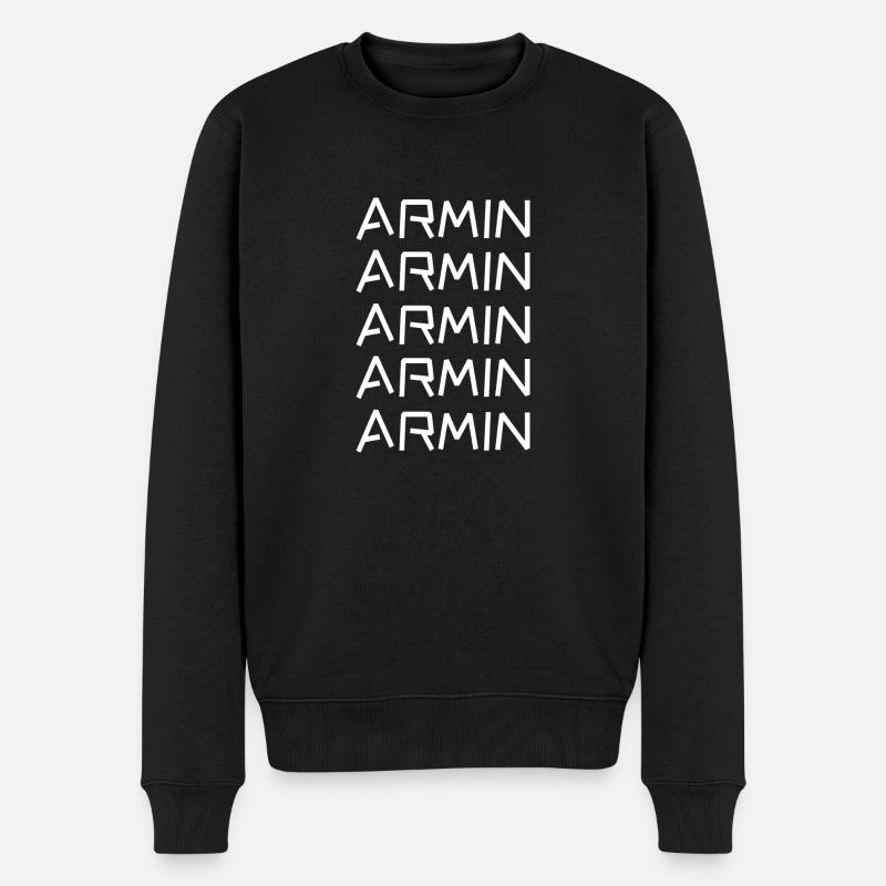 Armin - Männer Premium Bio Pullover - Schwarz