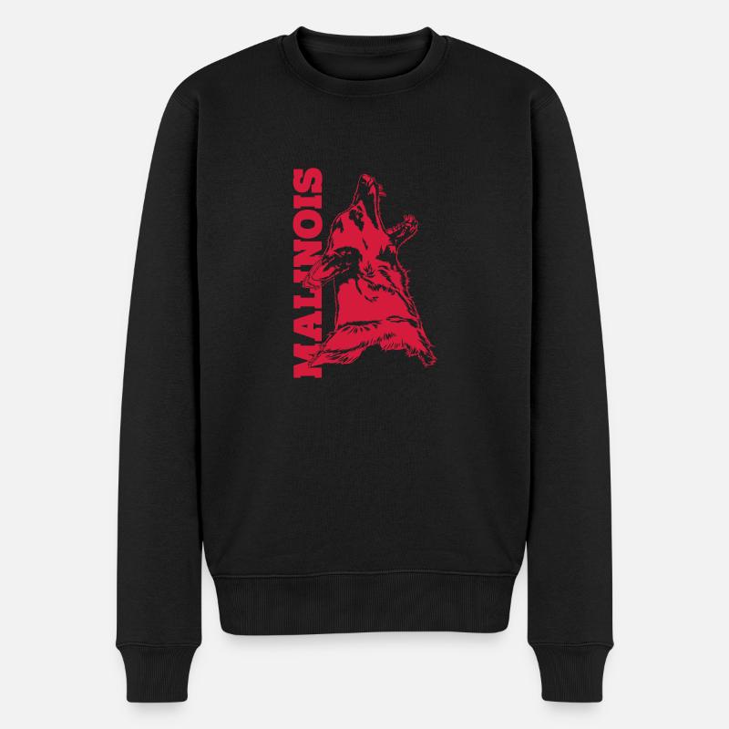 MalinoisVerbeller - Männer Premium Bio Pullover - Schwarz
