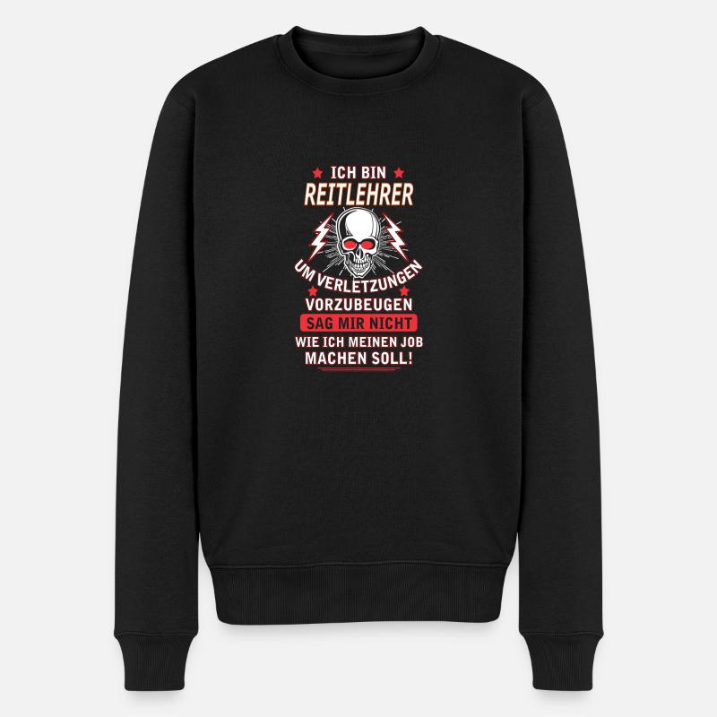 REITLEHRER - Männer Premium Bio Pullover - Schwarz