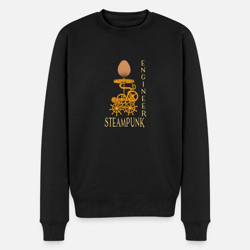 Steampunk Engineer - Männer Premium Bio Pullover - Schwarz