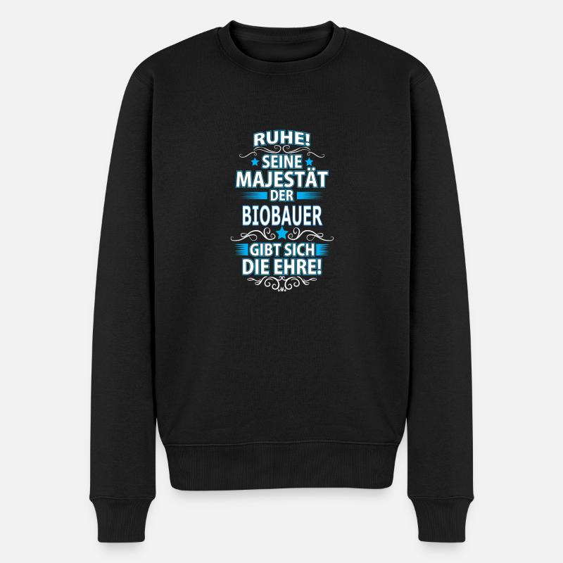 BIOBAUER - Männer Premium Bio Pullover - Schwarz