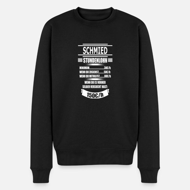 SCHMIED - Männer Premium Bio Pullover - Schwarz
