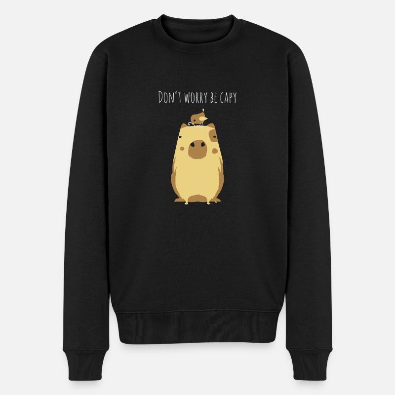 Wasserschwein Spruch dark - Männer Premium Bio Pullover - Schwarz
