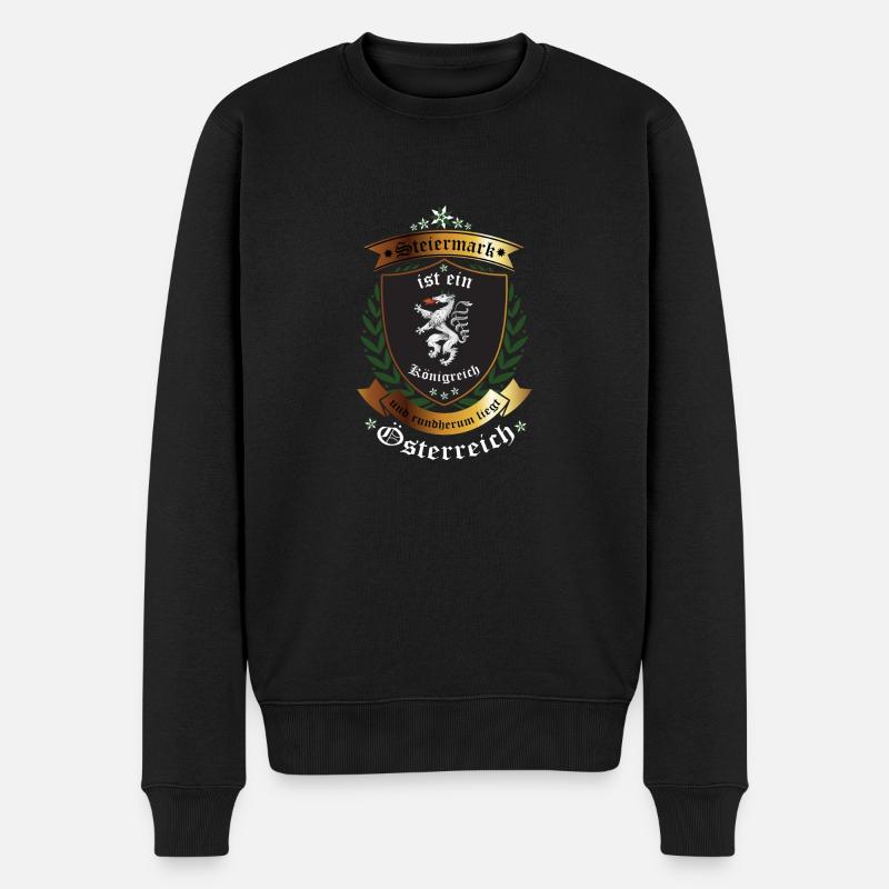Steiermark - Männer Premium Bio Pullover - Schwarz