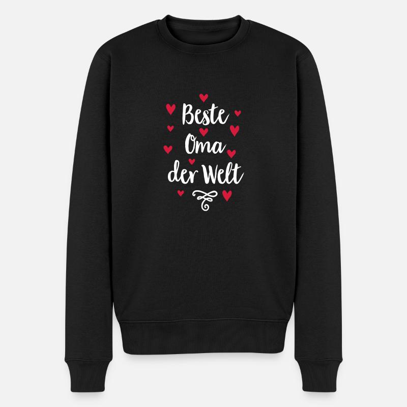 Oma - Männer Premium Bio Pullover - Schwarz