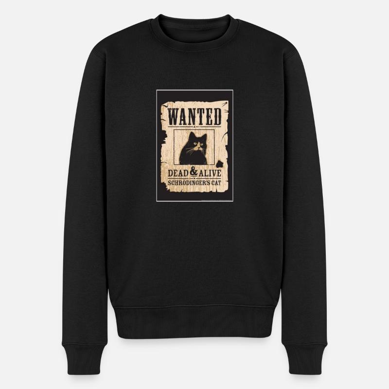 Schrodingers Katze - Männer Premium Bio Pullover - Schwarz