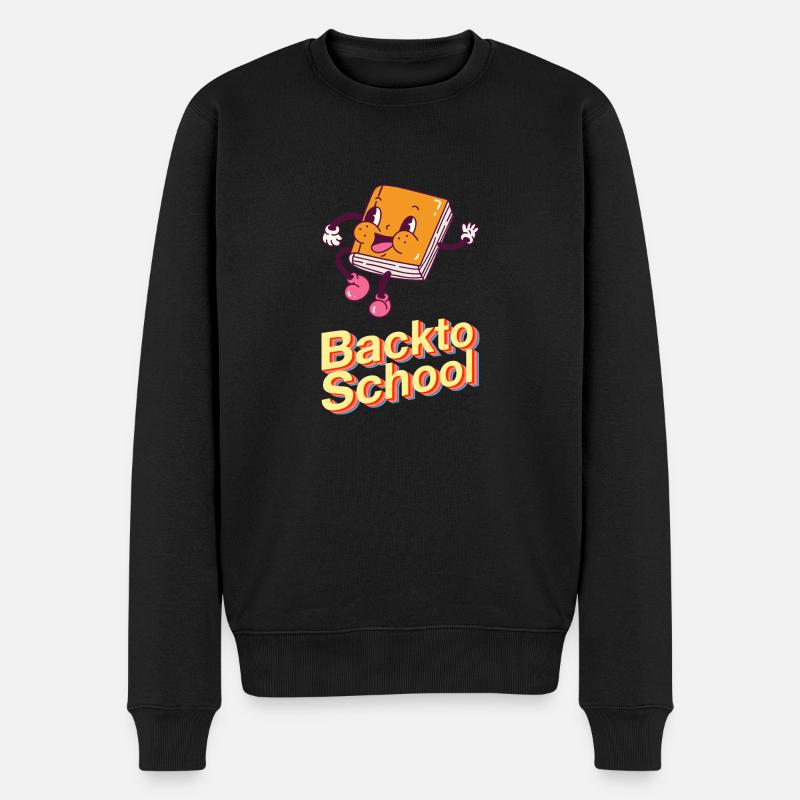 Backto School - Männer Premium Bio Pullover - Schwarz