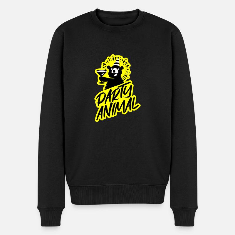 Party!!! - Männer Premium Bio Pullover - Schwarz