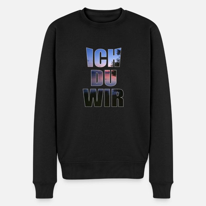 Ich du wir - Männer Premium Bio Pullover - Schwarz