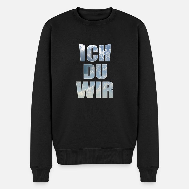 Ich du wir - Männer Premium Bio Pullover - Schwarz