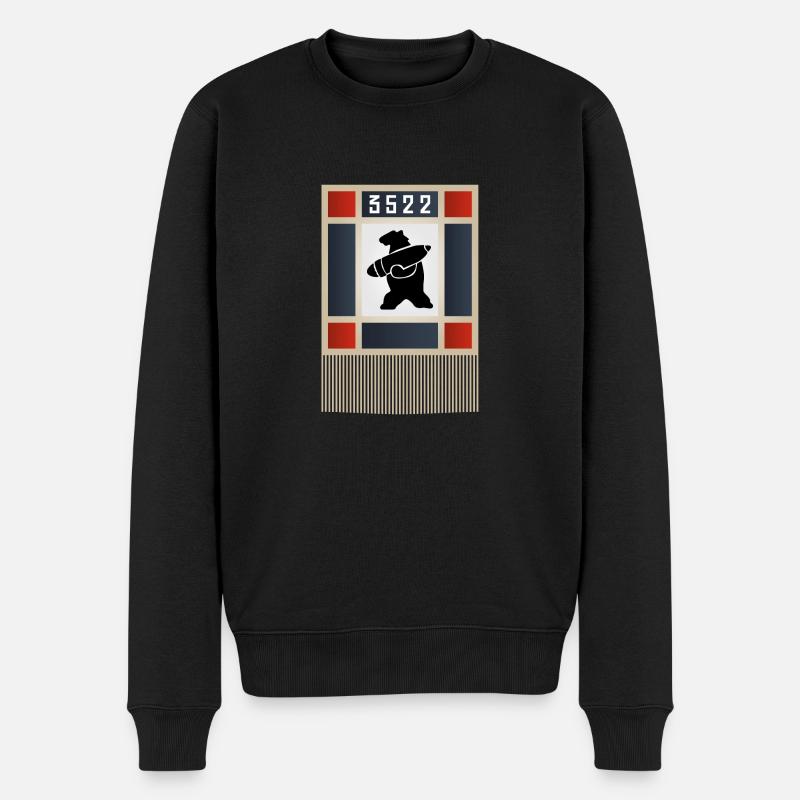Wojtek l’ours soldat - Pull Premium bio Homme - noir