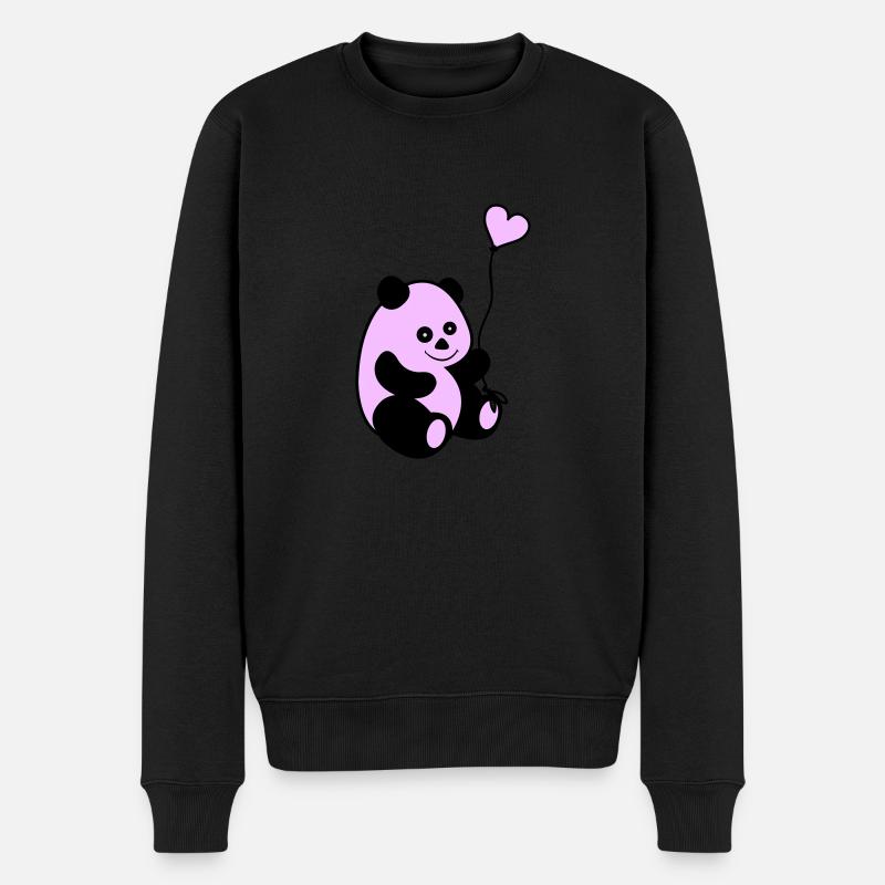 Panda Love - Pull Premium bio Homme - noir