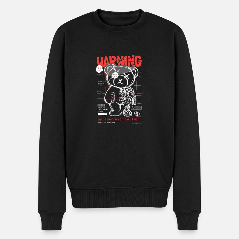 Bearstreet - Männer Premium Bio Pullover - Schwarz
