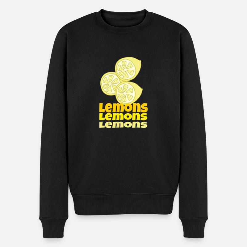 lemons - Männer Premium Bio Pullover - Schwarz