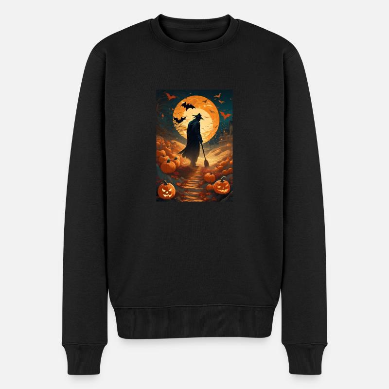 Lebende Vogelscheuche - Männer Premium Bio Pullover - Schwarz
