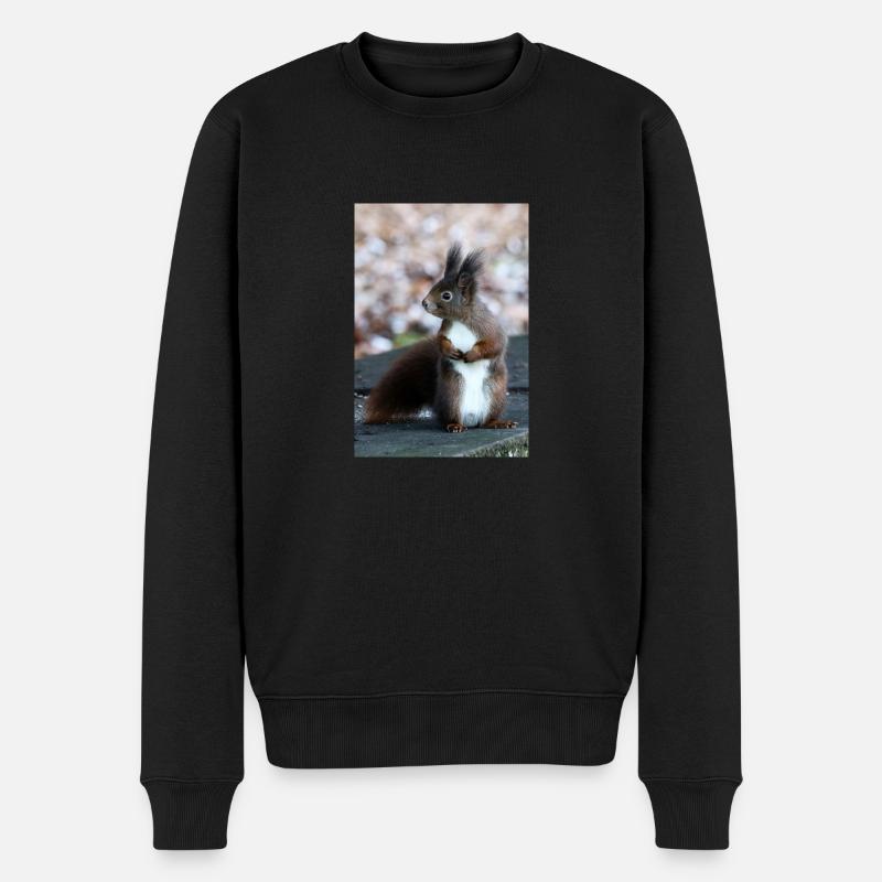 Eichhörnchen, Isibat - Männer Premium Bio Pullover - Schwarz