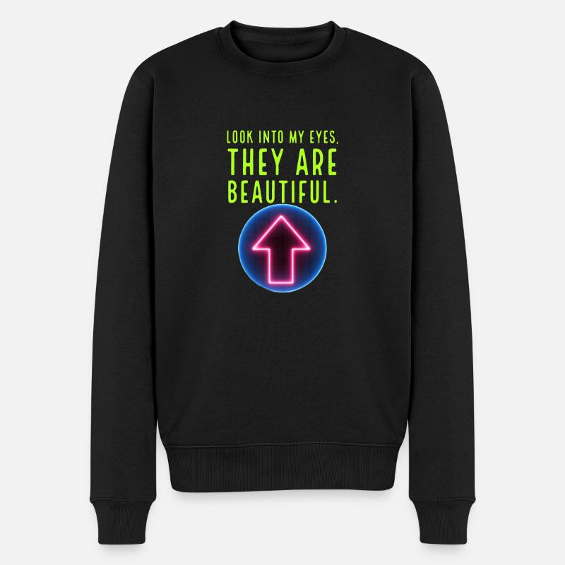 Beautiful eyes - Männer Premium Bio Pullover - Schwarz