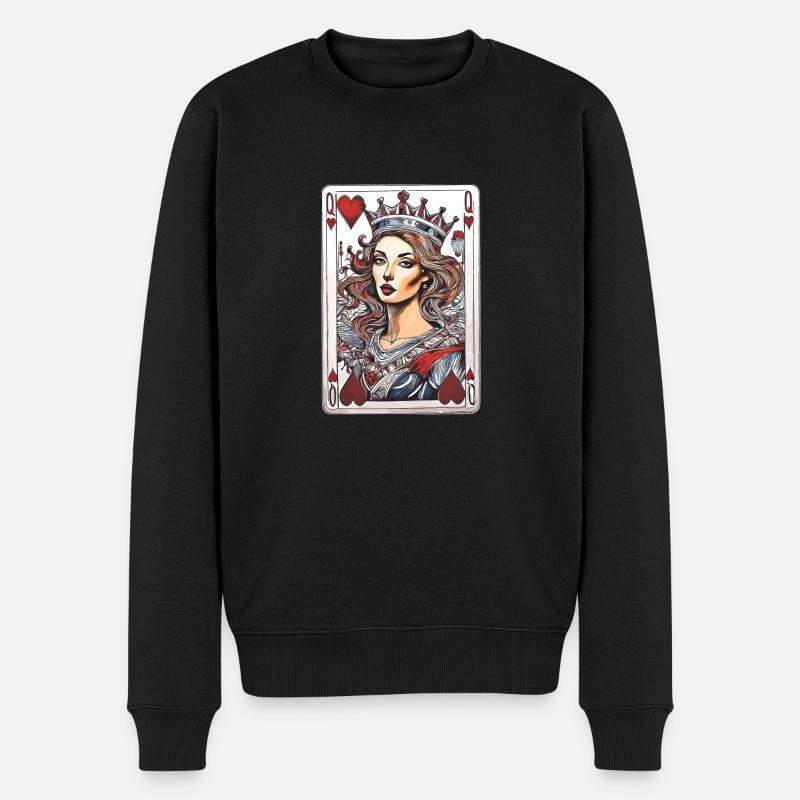 Reine de cœur - Pull Premium bio Homme - noir
