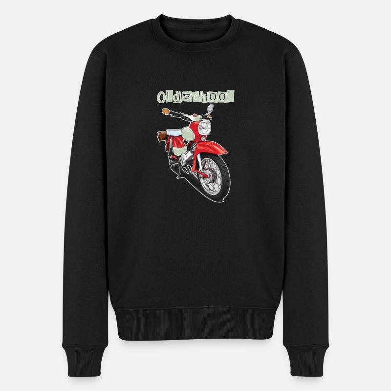 Star (rot) // Illustration - Männer Premium Bio Pullover - Schwarz