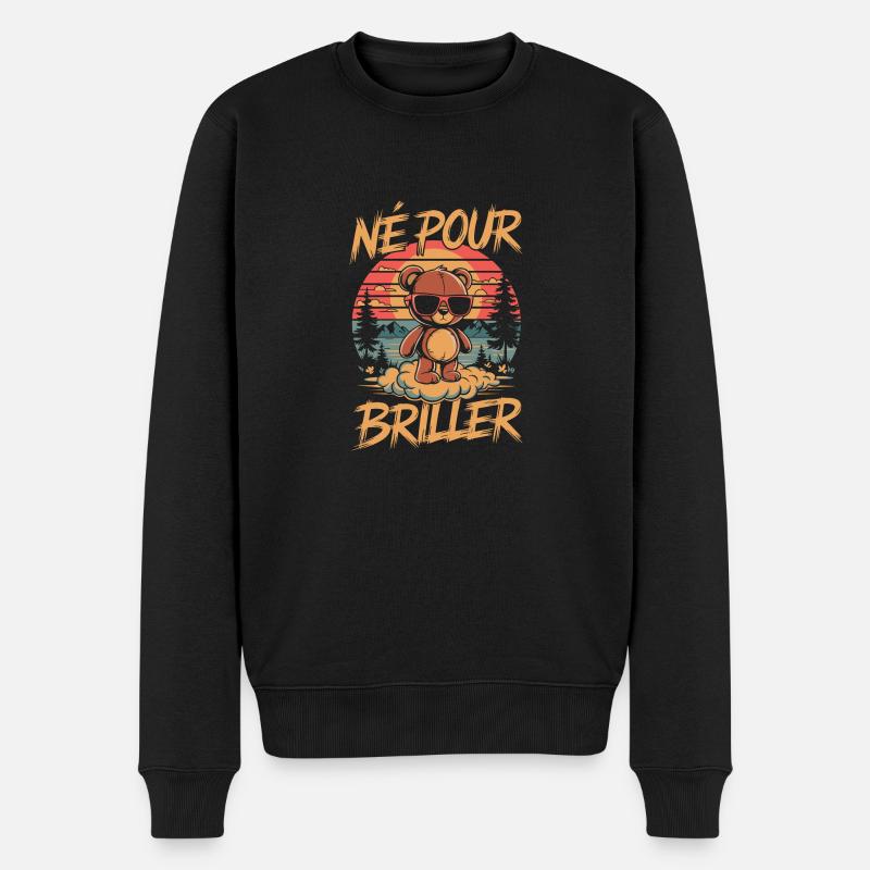 Né pour Briller - Pull Premium bio Homme - noir