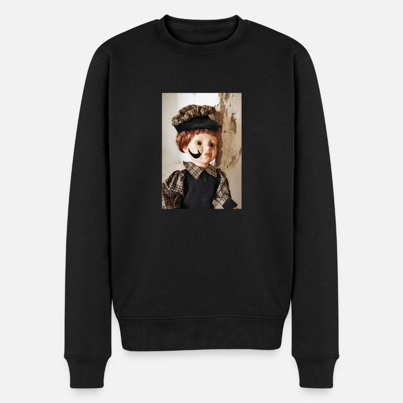 Dolly - Männer Premium Bio Pullover - Schwarz