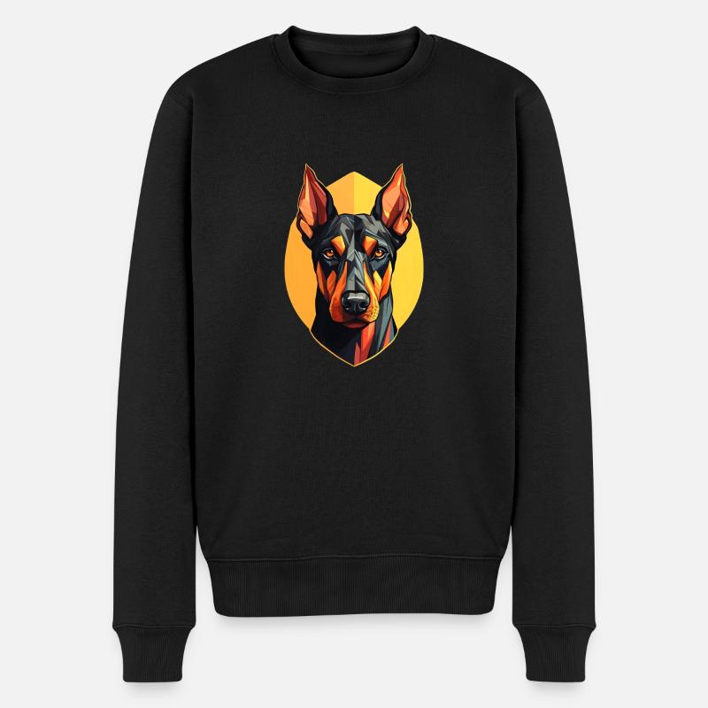 Dobermannhalter cooler Dobermann - Männer Premium Bio Pullover - Schwarz