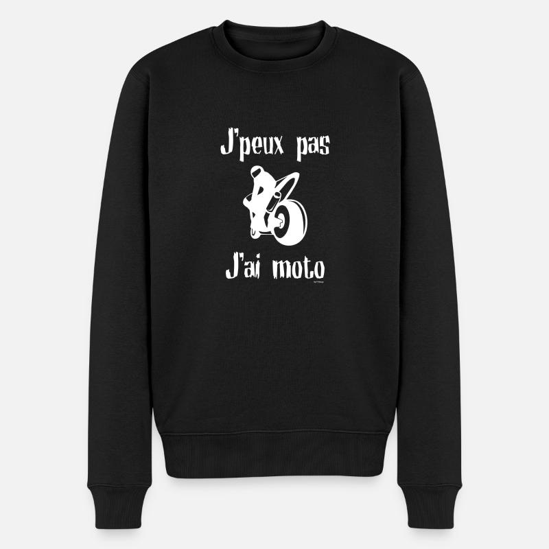 j peux pas j ai moto - Pull Premium bio Homme - noir