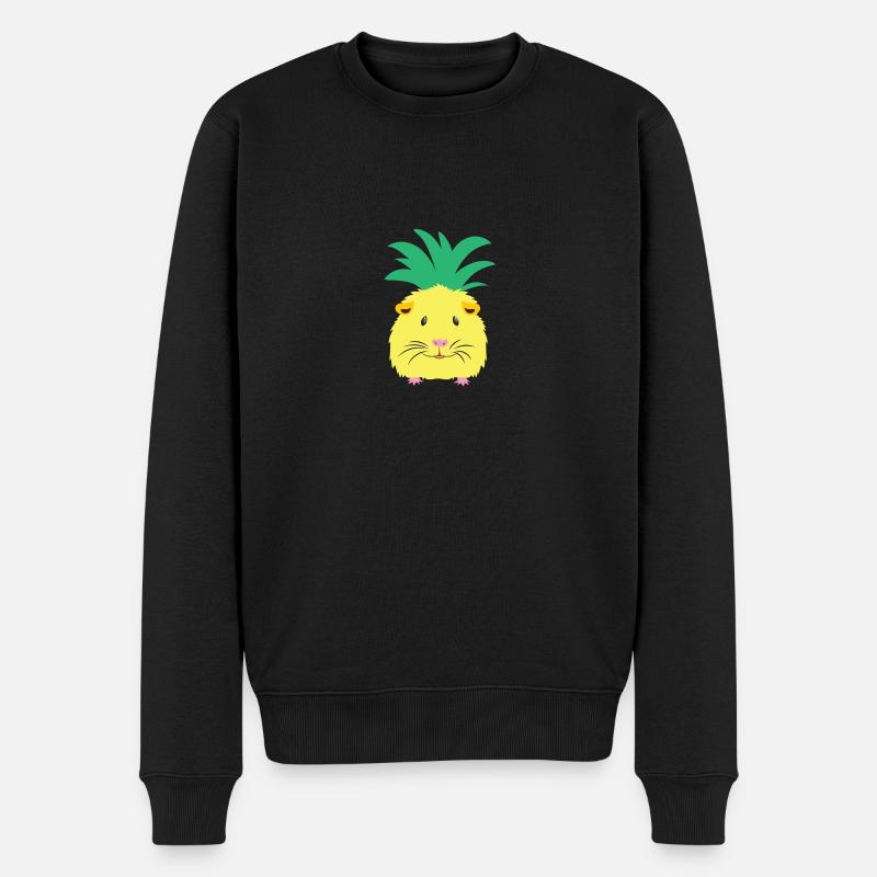 Cochon d'Inde ananas jaune - Pull Premium bio Homme - noir