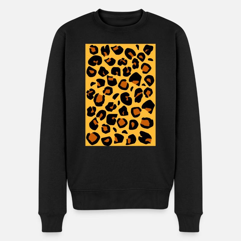 Motif léopard - Pull Premium bio Homme - noir