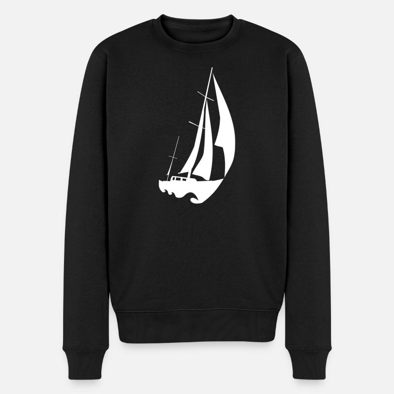 voilier rapide blanc - Pull Premium bio Homme - noir