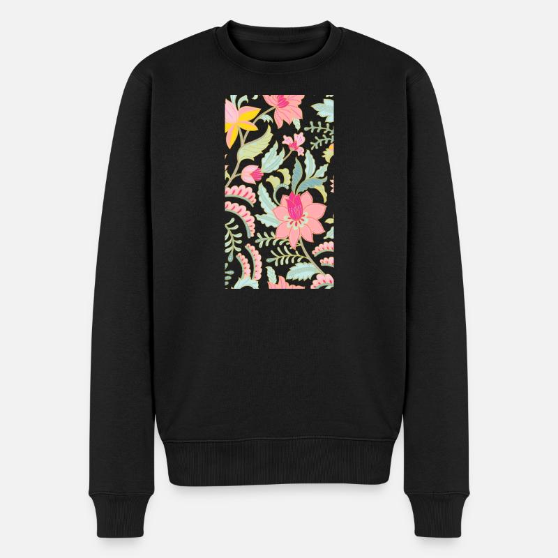Fleurs - Pull Premium bio Homme - noir