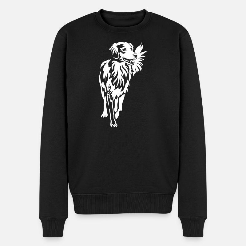 Duck tolling Retriever "Black Edition" - Männer Premium Bio Pullover - Schwarz