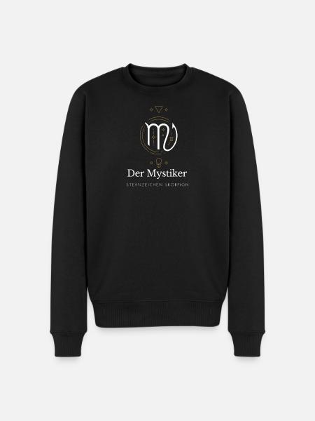 Der Mystiker - Sternzeichen Skorpion - Männer Premium Bio Pullover - Schwarz