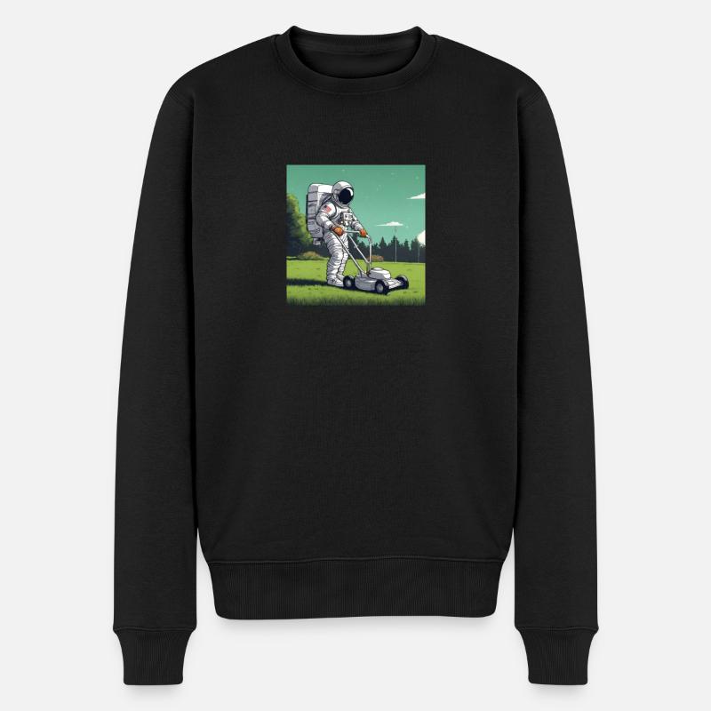 Spacemower - Männer Premium Bio Pullover - Schwarz