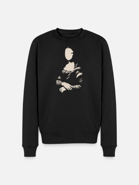 Mona Lisa (La Joconde) blank - Men's Premium Organic Jumper - black