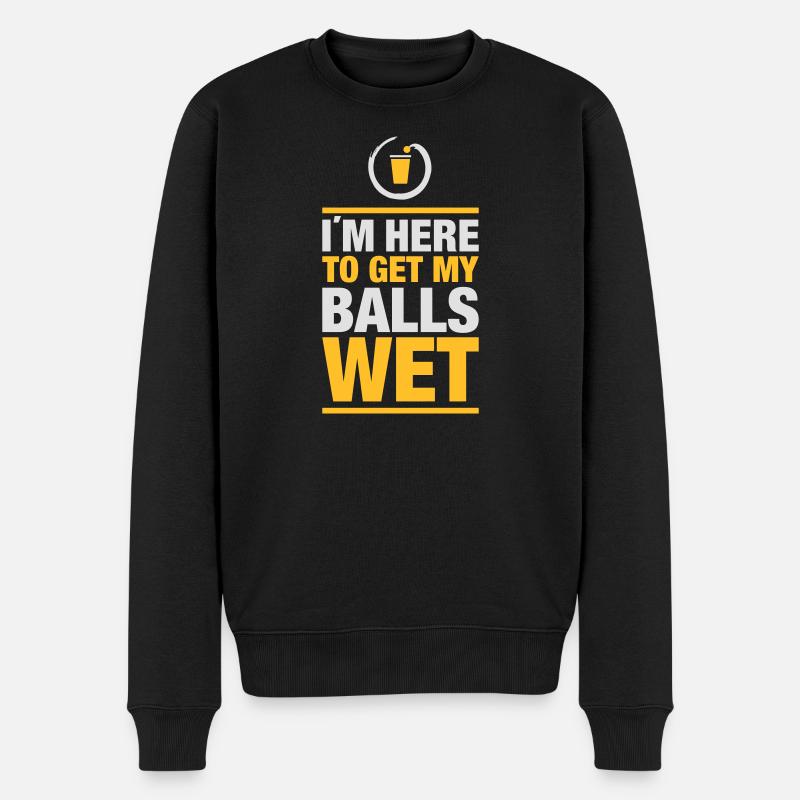 Bier Pong Bälle - Männer Premium Bio Pullover - Schwarz