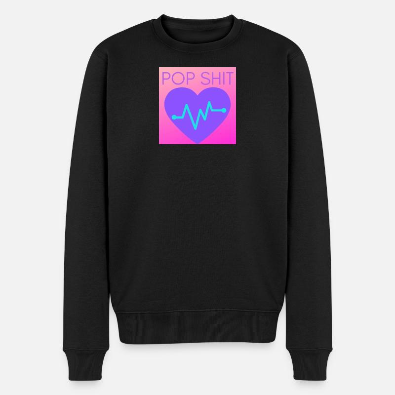 POPSHIT  - Männer Premium Bio Pullover - Schwarz