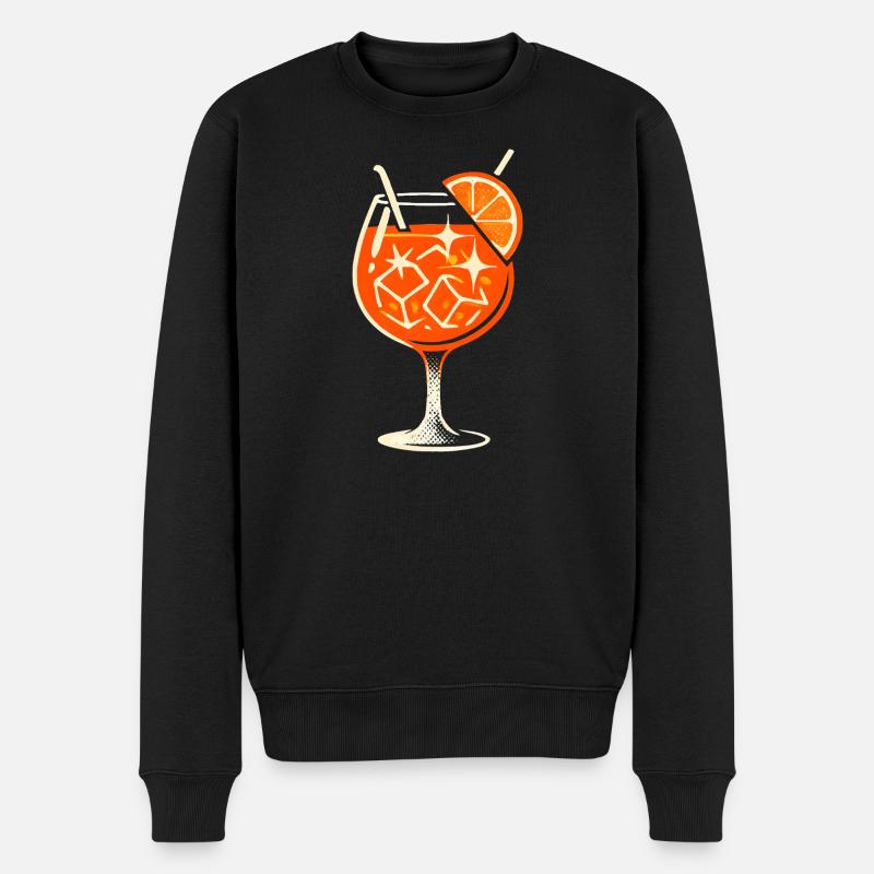 Party Spritz Glas Geschenkidee - Männer Premium Bio Pullover - Schwarz