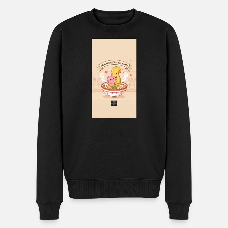 Leckere Threads Ramen - Männer Premium Bio Pullover - Schwarz