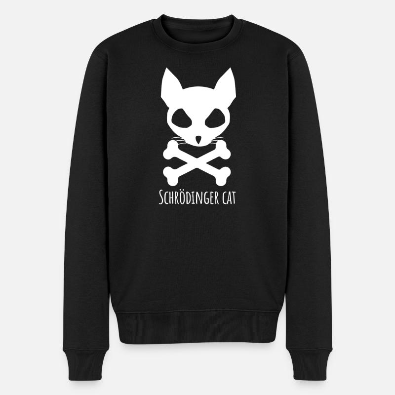 Schrödingers Katze - Männer Premium Bio Pullover - Schwarz